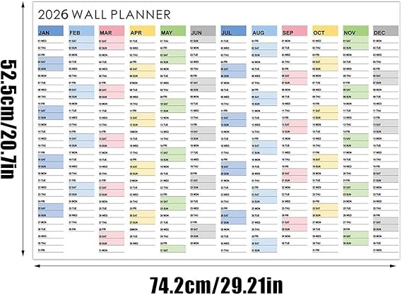 2026 Wall Calendar Decorative Home Decor Poster Planner