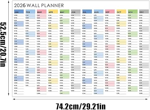 2026 Wall Calendar Decorative Home Decor Poster Planner