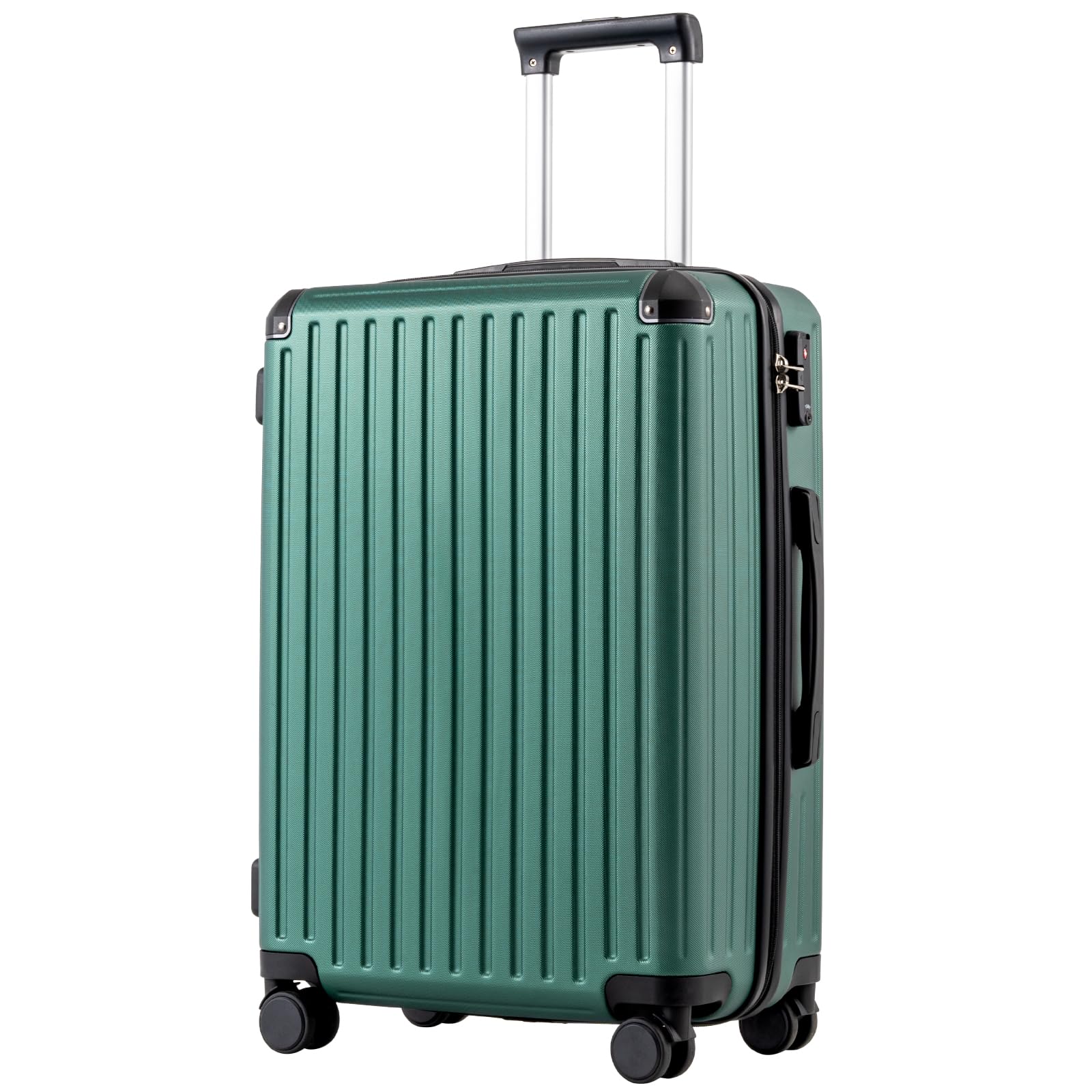 COOLIFE Koffer Trolley-Koffer Hartschalen-Koffer Rollkoffer Reisekoffervon ABS-Material mit TSA-Schloss Teleskopgriff und 4 Zwillingsrollen
