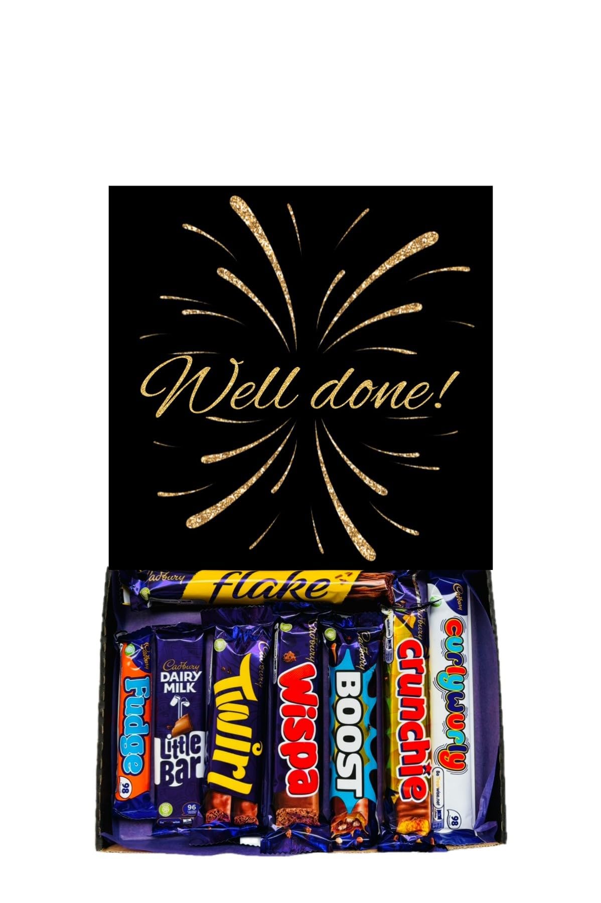 Well Done Cadburys Chocolate Selection Box Gift Hamper Present - 8 Full Size Bars