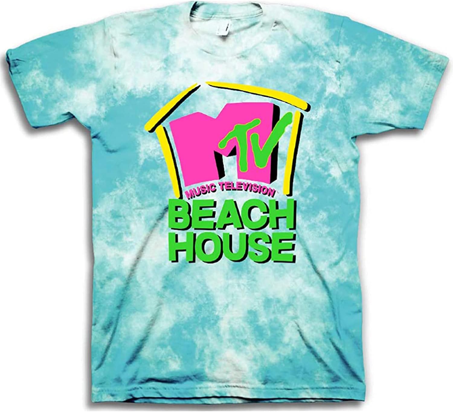 MTV Mens Tie Dye Shirt - #TBT Mens 1980's 1990's Music Television Clothing - Classic I Want My T-Shirt