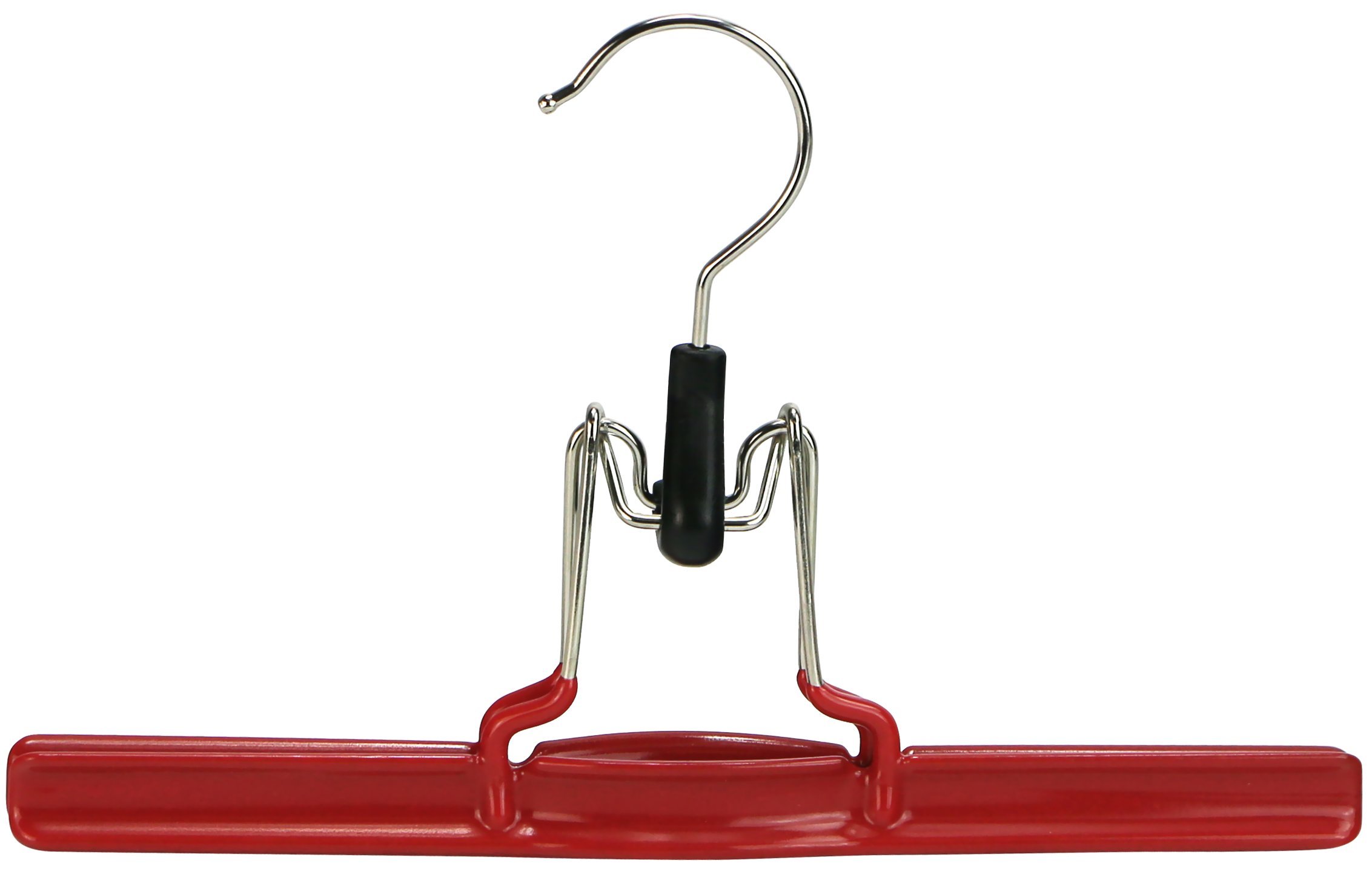 MAWAby Reston Lloyd Non-Slip Space-Saving Clothes Hanger with Clamp for Pants and Skirts, Style M/26, Set of 6, Red