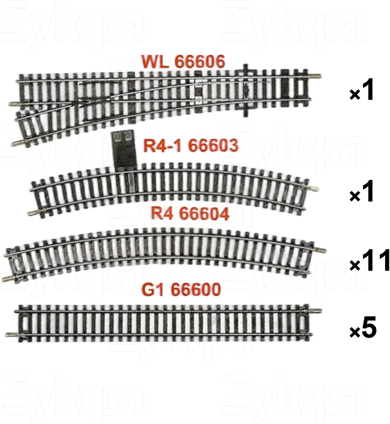Precision Nickel Silver HO Scale Train Track Set | Multi-Spec Straight & Curved Rails | Compatible with HODC Series | Essential for Model Railroad Layouts
