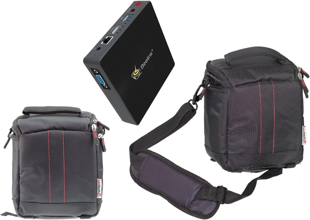 Navitech Black Mini PC Bag Case Compatible With Beelink M1 Mini PC