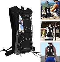 Vista 9 de Mochila compacta de depósito de agua con bolsa de agua de gran capacidad, correas de malla transpirable, múltiples compartimentos