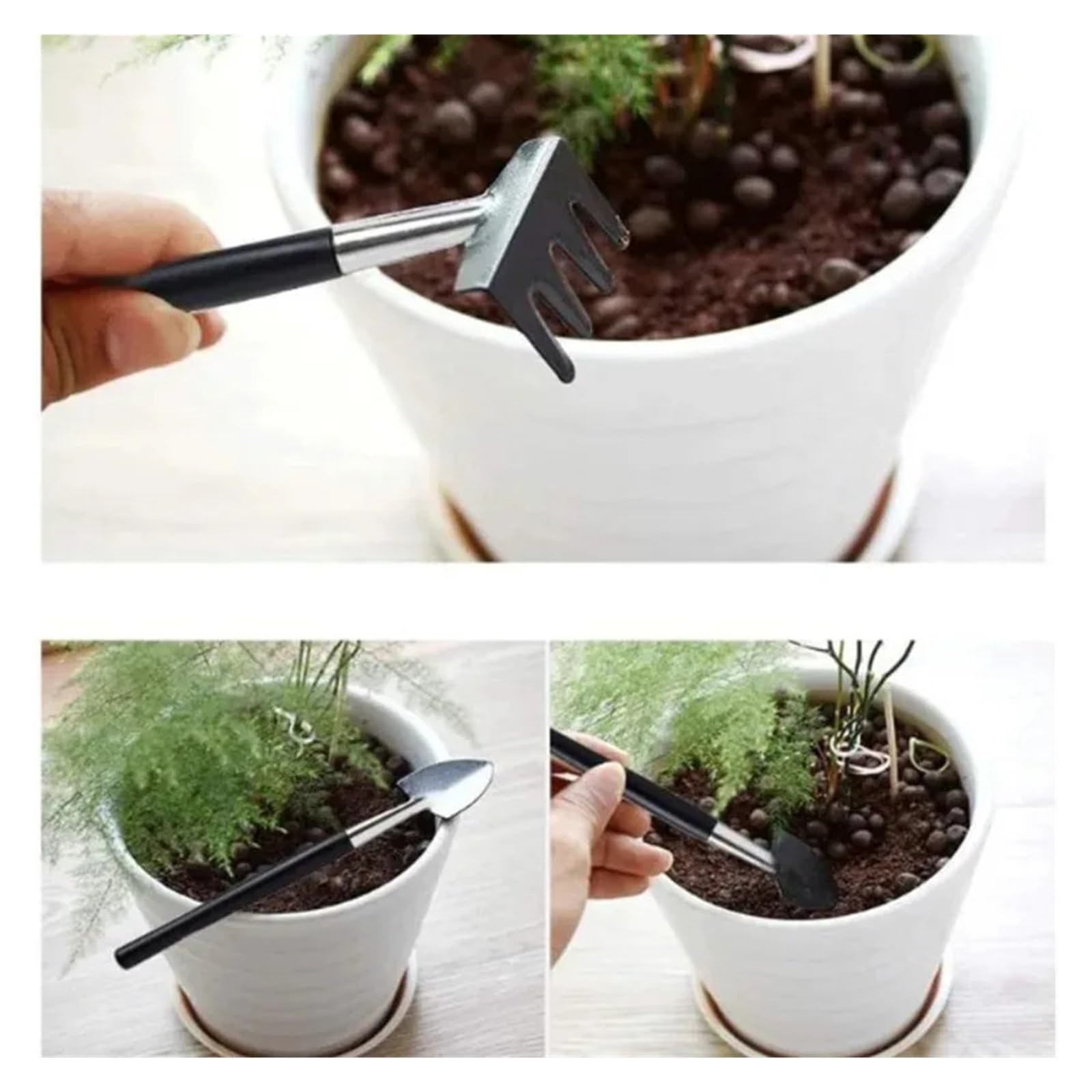Lot de 16 mini outils d'entretien des plantes – Fournitures de transplantation manuelle pour le jardinage, la plantation du sol et l'entretien des semis, accessoires de jardinage essentiels