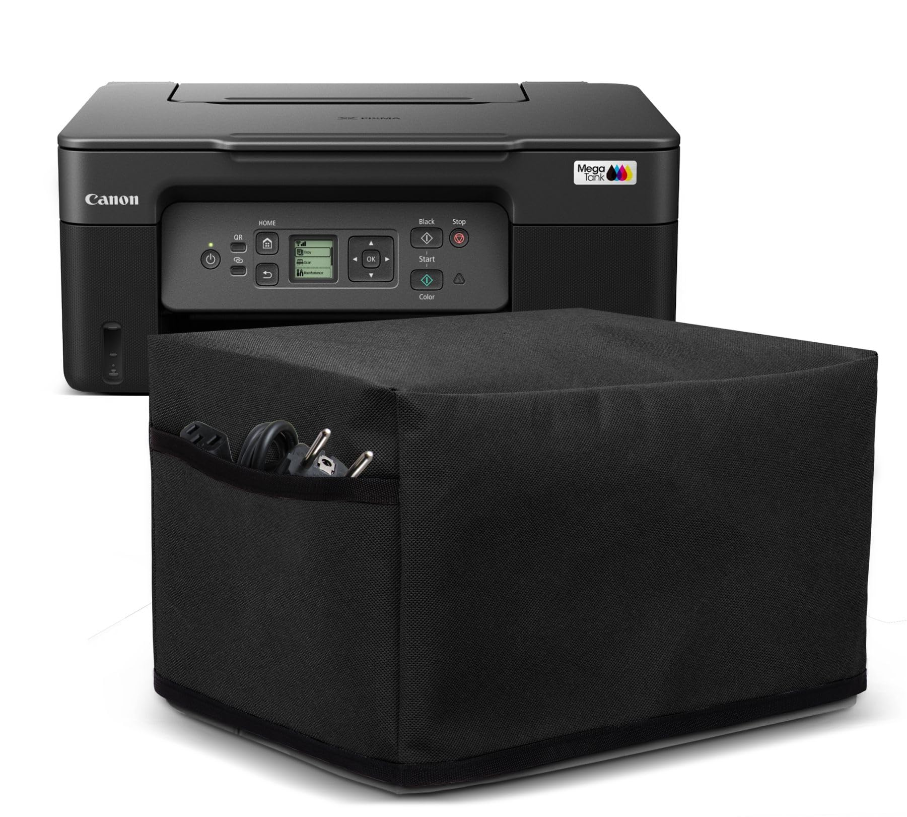 Crasome Dust & Water Proof Printer Cover for Canon Pixma G2770 / G3770 (Black)