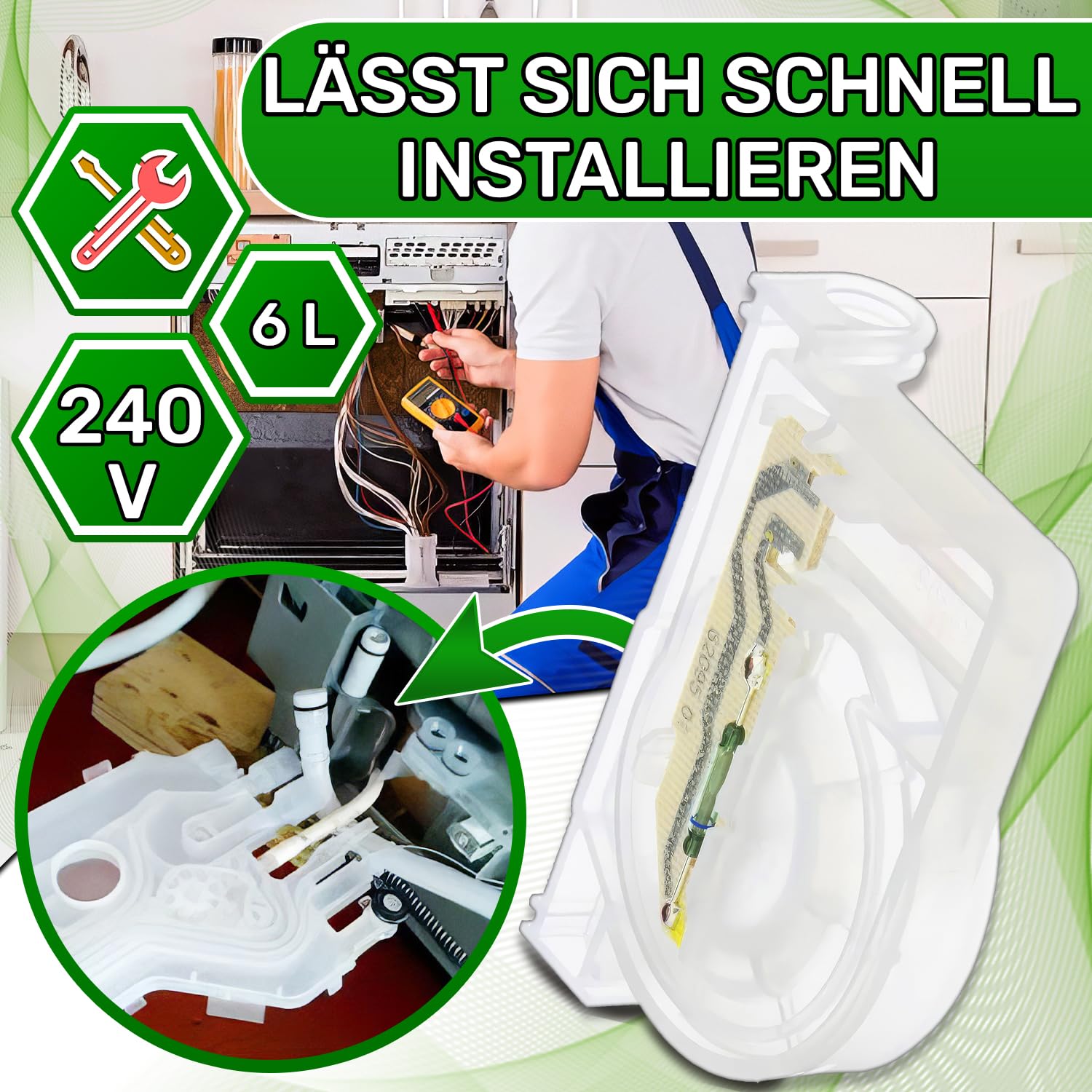 ONIX TECH Durchflussmesser für Spülmaschine mit Originalcode 00611317 611317 Reedkontakt für Spülmaschine für Bosch für Siemens - Made IN Italy - Garantie 5 Jahre