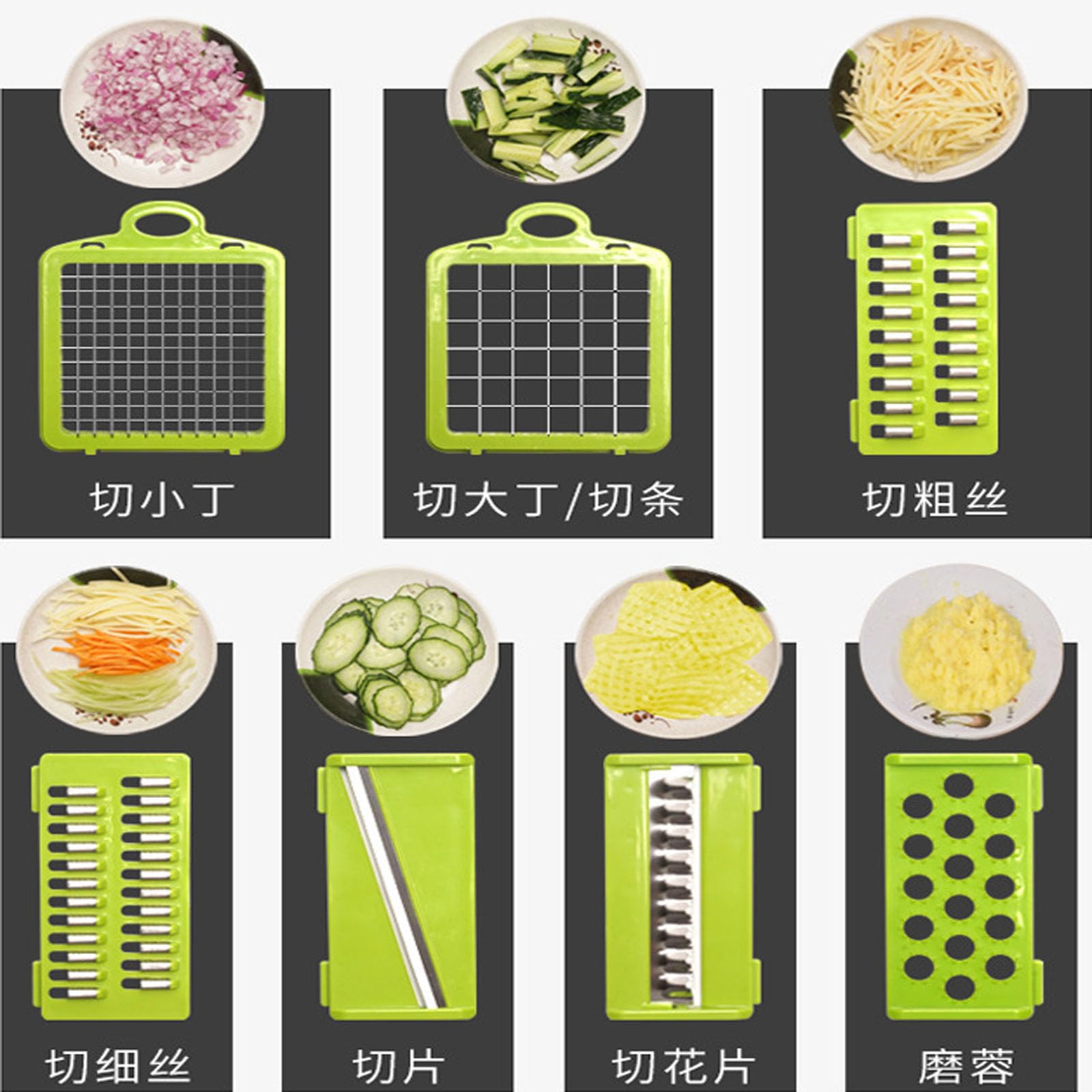 Mandolina de Cocina 15 in 1 Multifuncional Profesional Cortador de Verdura Picador de Verduras Manual Cortadora Manual Para Cortar Verduras en La Cocina