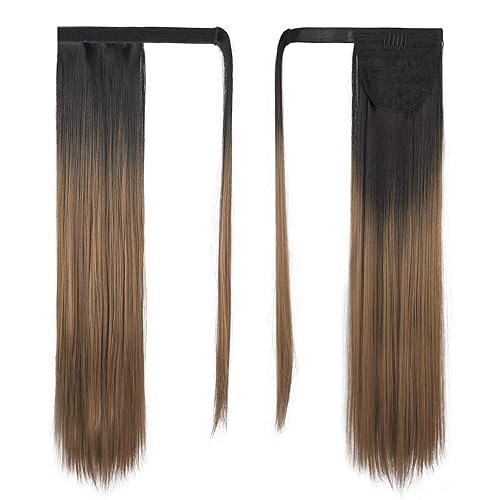 Miniatura 127 de BARSDAR Short Straight Ponytail Extension - 14 Inch Drawstring Black Ponytail Hair Extensions for Women - Synthetic Fake Pony Tails Hairpieces Clip