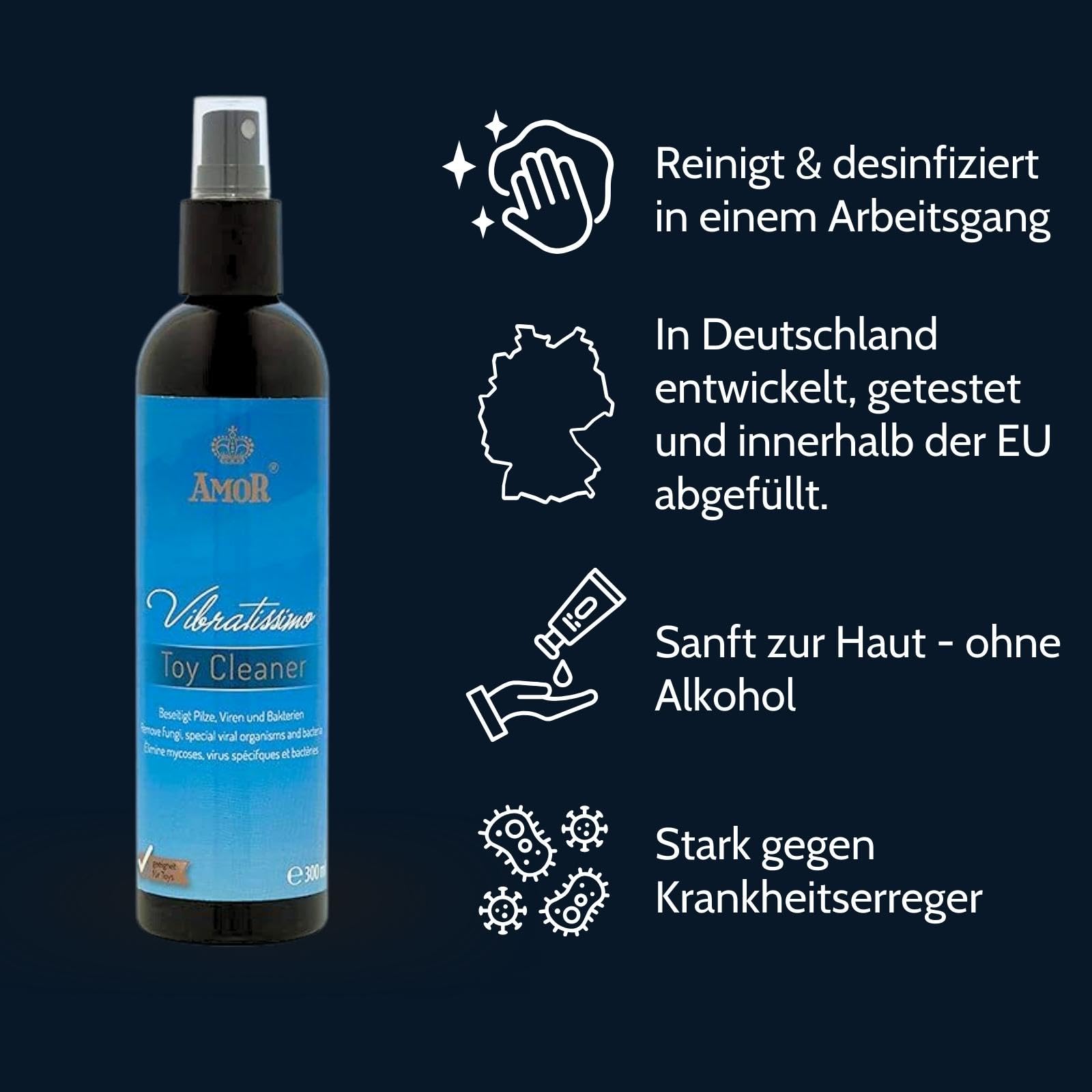 desinfektionsmittel sexspielzeug Anal-Dildo 34 cm – Großer realistischer Dildo Schwarz/Rot/Blau main image 1