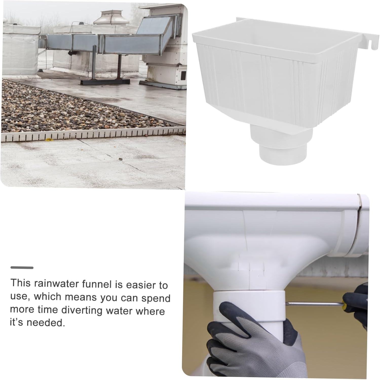 Rain Gutter Downspout Adapter PVC Drain Pipe Accessories Gutter Downspout Filter Rainwater Collection System