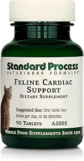 Standard Process Inc. Feline Cardiac Support - Cardiovascular System Supplement for Felines - Dietary Cat Supplement to Support Heart Health & Function - Nutritional Tablet Supplement - 90 Tablets