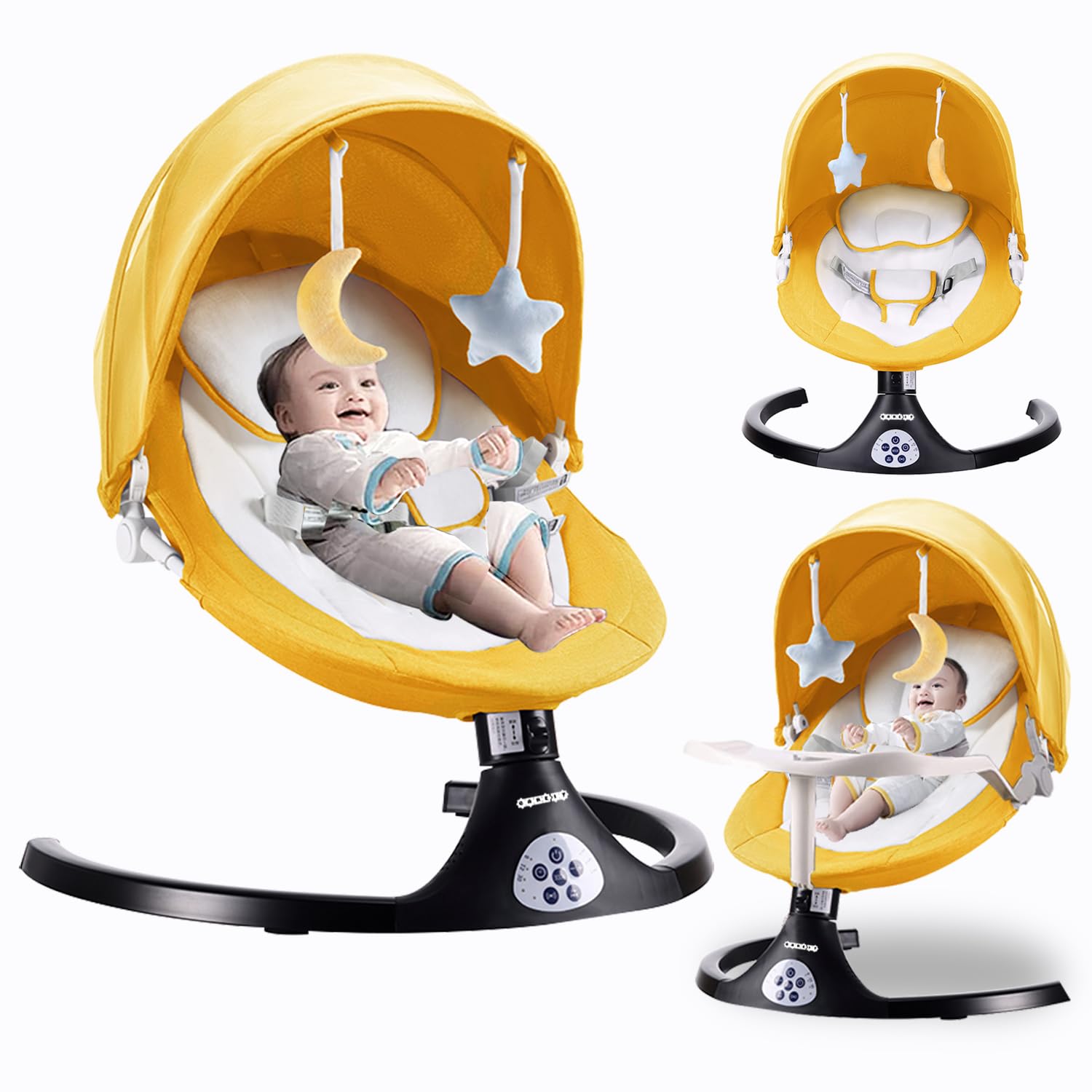 CAREIT Baby Electric Automatic Swing Rocker with Detachable Food Tray