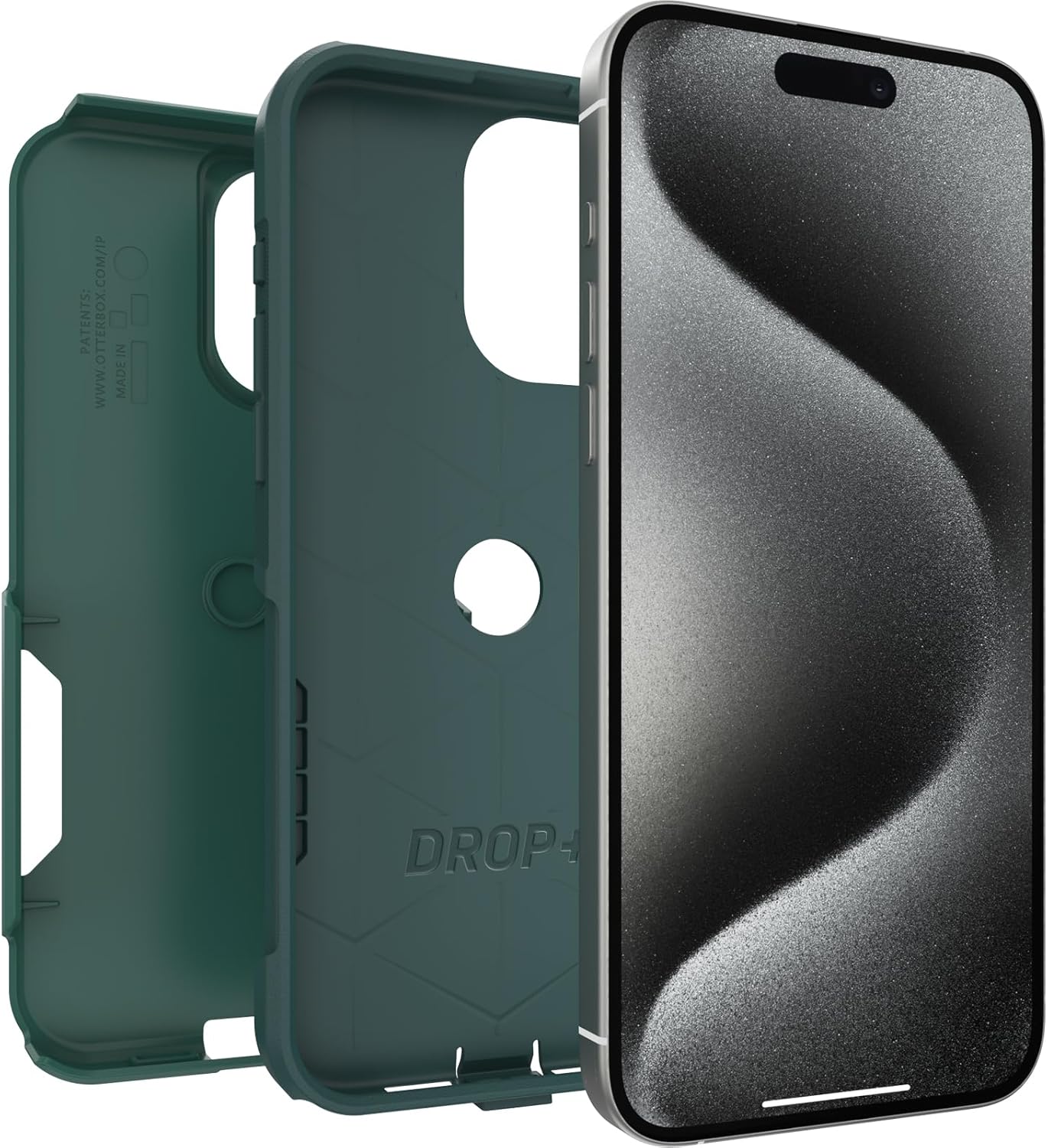 OtterBox iPhone 15 Pro MAX (Only) Commuter Series Case - GET Your Greens (Green), Slim & Tough, Pocket-Friendly, with Port Protection - Image 4
