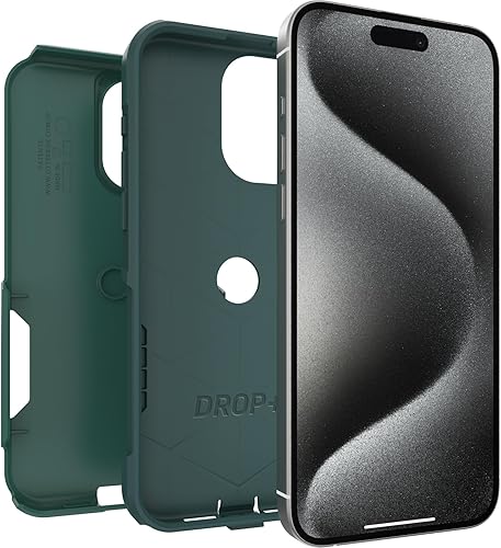 Vista 16 de OtterBox - Funda serie Commuter solo para iPhone 15 Pro MAX, color azul (Crisp Denim), delgada y resistente, de bolsillo y con protección de puertos