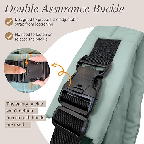Miniatura 9 de Portabebés para recién nacidos a niños pequeños (8-45 libras), cómodo transportador de bebé con correa de hombro ajustable hebilla de seguridad,