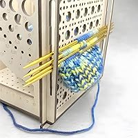 Vista 5 de Atlodas Herramienta de tejer multifuncional, cuenco de hilo de madera, organizador y almacenamiento de hilo, ideal para los amantes de tejer y 1