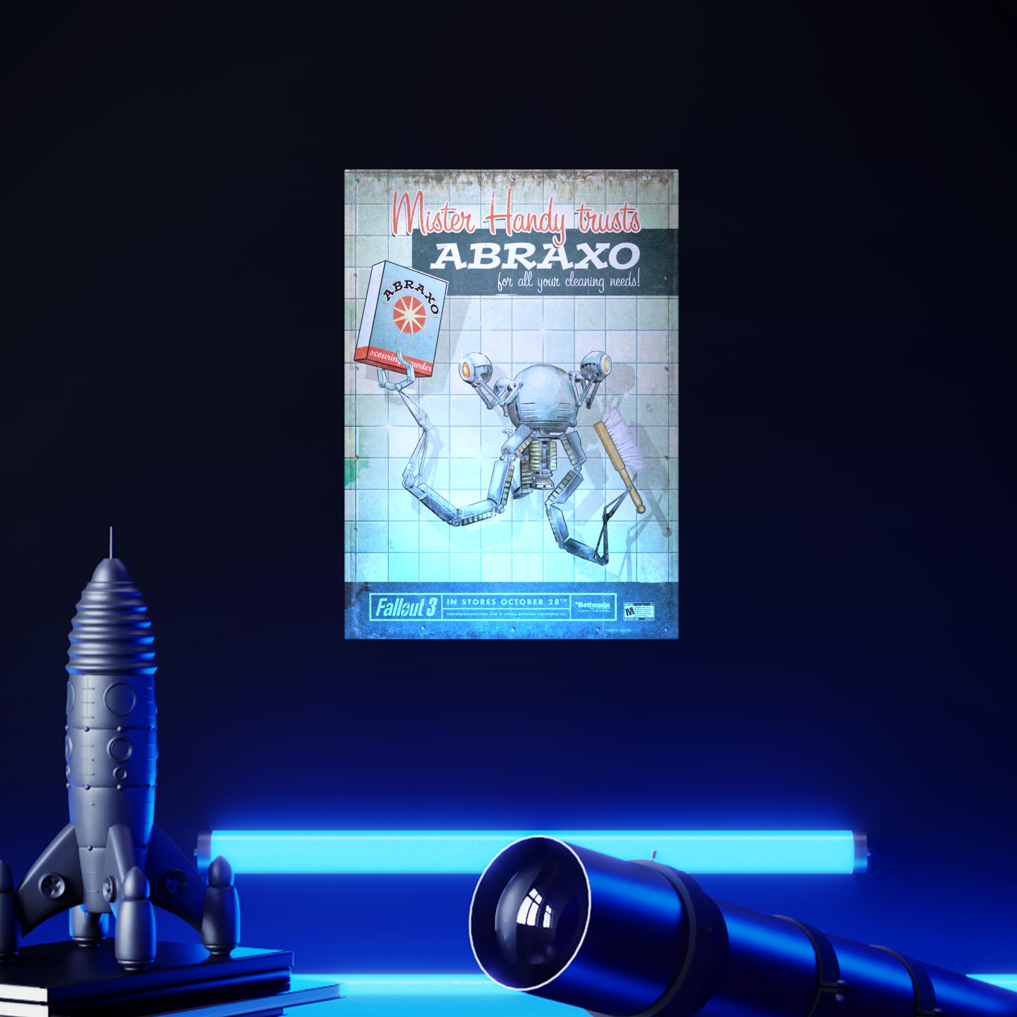 Displate - Poster In Metallo - Montato a Magnete - Fallout - Abraxo