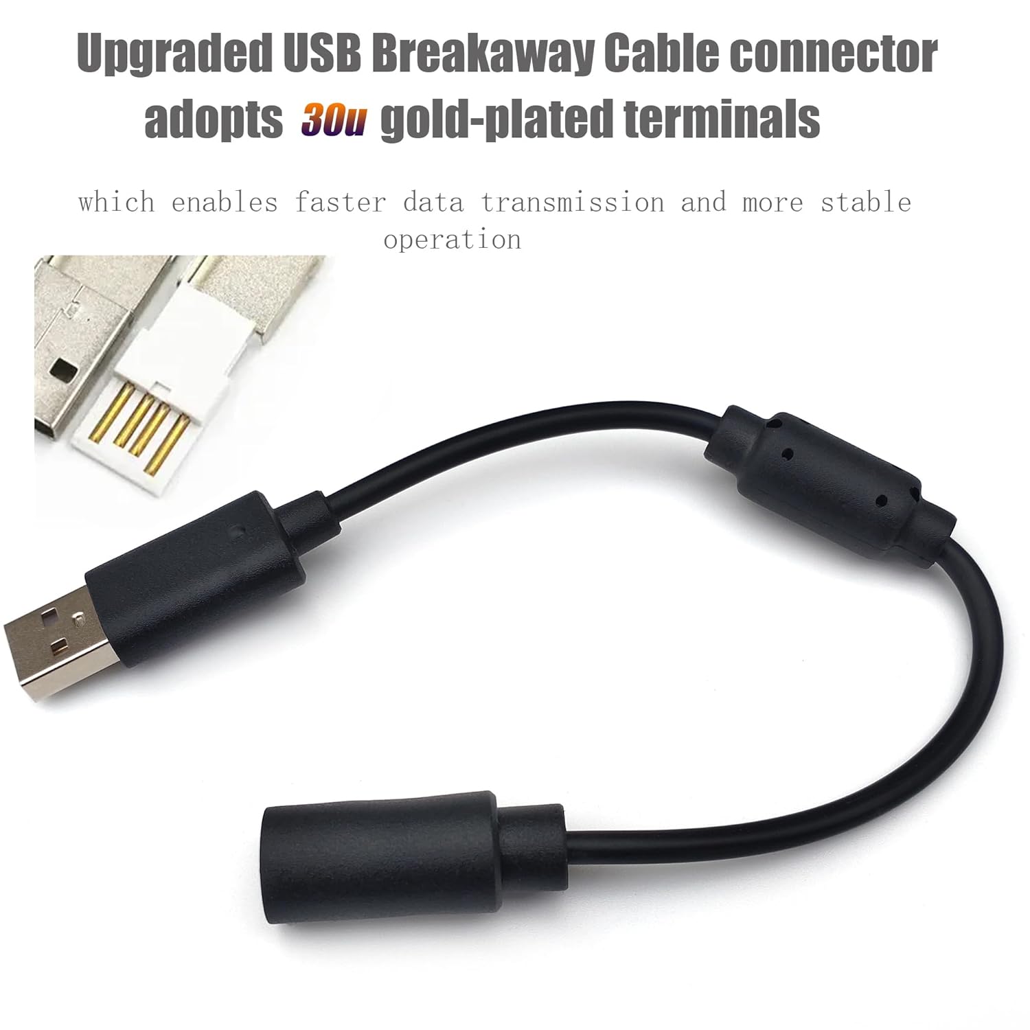 Upgraded USB Breakaway Cable for Logitech G920 Driving Force/Thrustmaster Ferrari 458 Spider Racing Wheel Cord Adapter