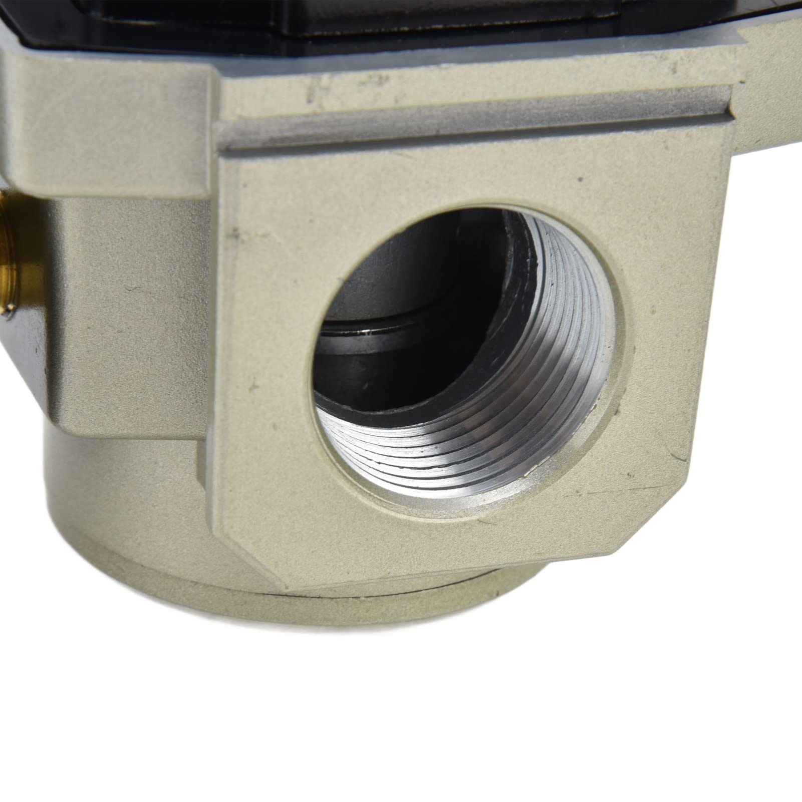 Válvula de alivio del regulador de presión de aire 0,05-0,8 MPa, válvula de control de presión de aire con manómetro, válvula reguladora de presión de aleación de aluminio para s (1/2 pulgada)