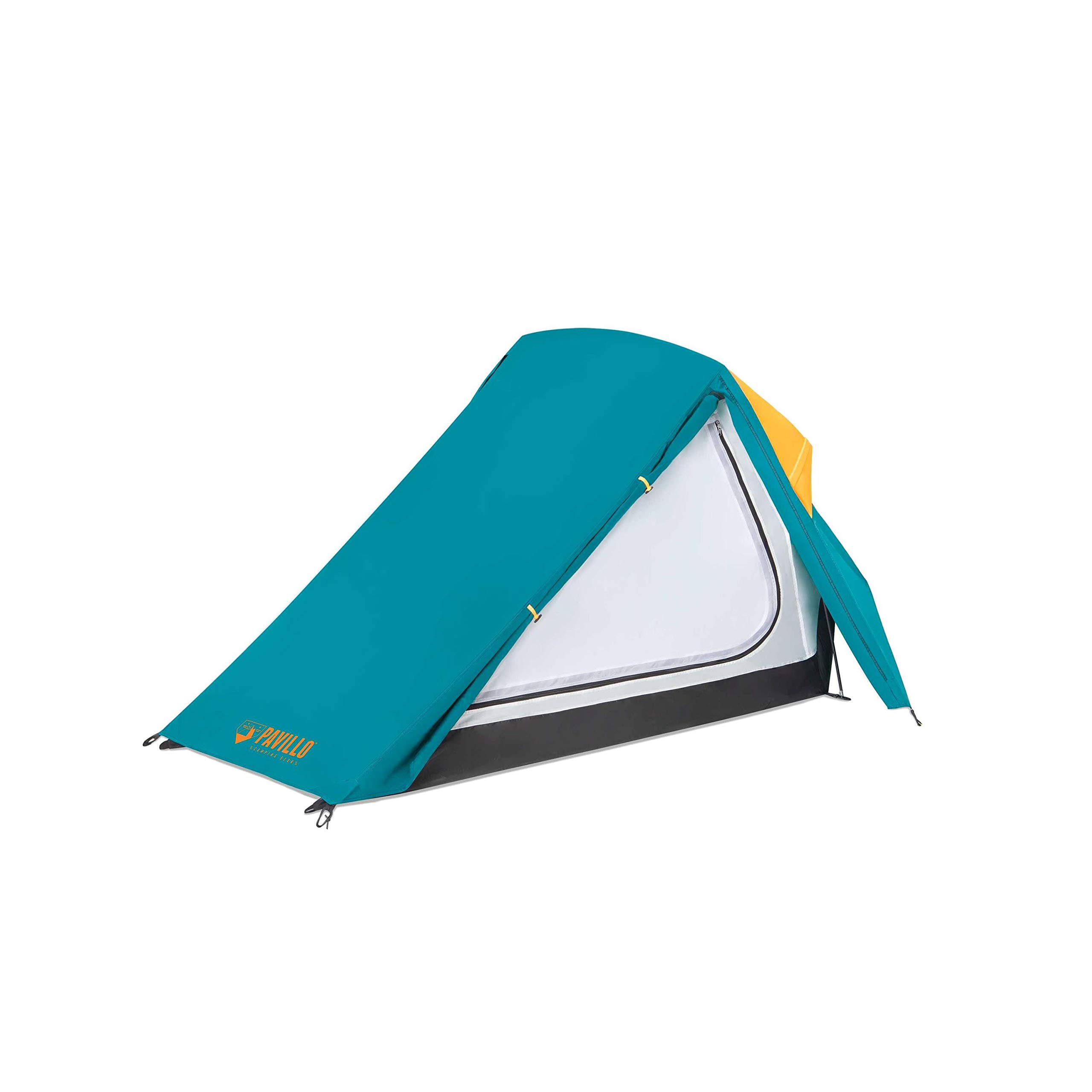 Bestway Pavillo Zelt Hike Dome 2 250x230x95 cm, kompaktes Trekkingzelt für 2 Personen, mit 2 Eingängen und fluoreszierenden Spannseilen Sport & Freizeit