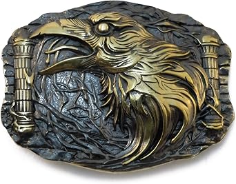 Odins Raven Belt Buckle Handmade Solid Brass Viking Huginn and Muninn Raven Design, Norse Mythology Statement Accessory