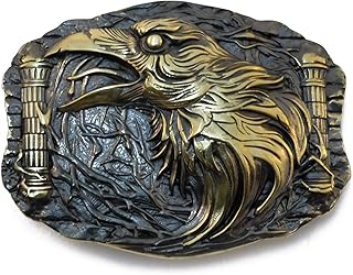 Belt buckle Odins Raven, Handmade viking Huggin And Munnin ravens solid brass belt buckle
