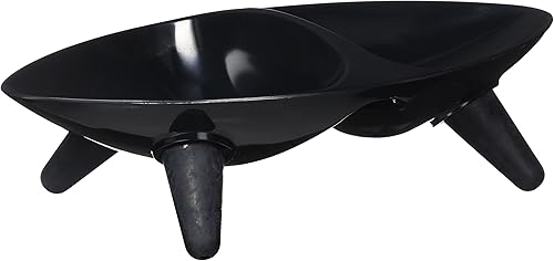 Pet Life  Escultura de melamina doble cuenco para mascotas para alimentos y agua, cuenco elevado para perros con agarres de goma duraderos de