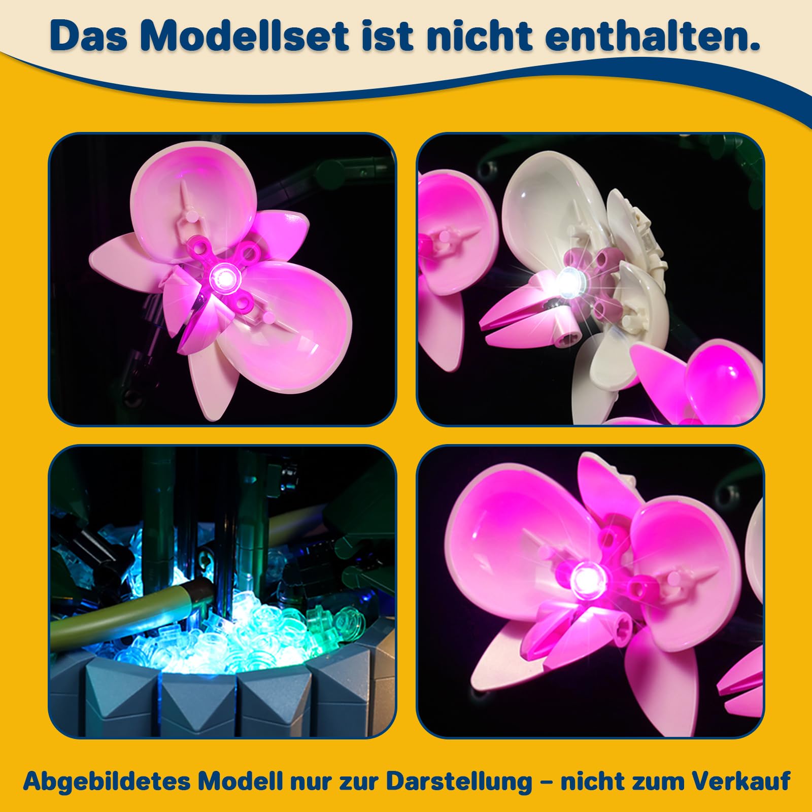 LocoLee Licht Set Kompatibel mit Lego 10311 Orchidee Blumen Botanical Collection, Nur Lichter Set, Licht Beleuchtung Set Compatible with Lego Orchidee (Nicht enthalten Modellset)