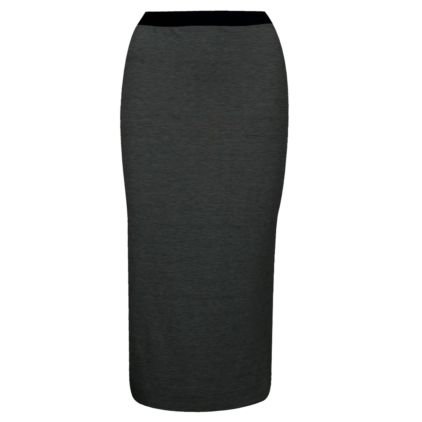 Candid Styles Womens Summer Plain Elasticated Full Length Gypsy Boho Long Maxi Skirt 8-26, S/M 8-10, Charcoal
