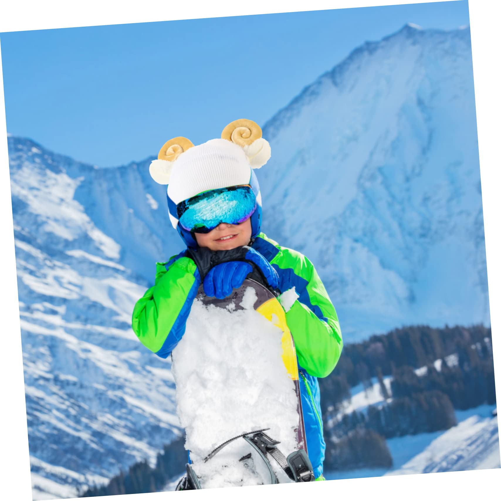 Abaodam 2 Pièces Housse de Casque Ski Mignon Patinage Housse pour Casque Protecteur de de Fil Fournitures de Sports de Neige Couverture de de Dessin animé