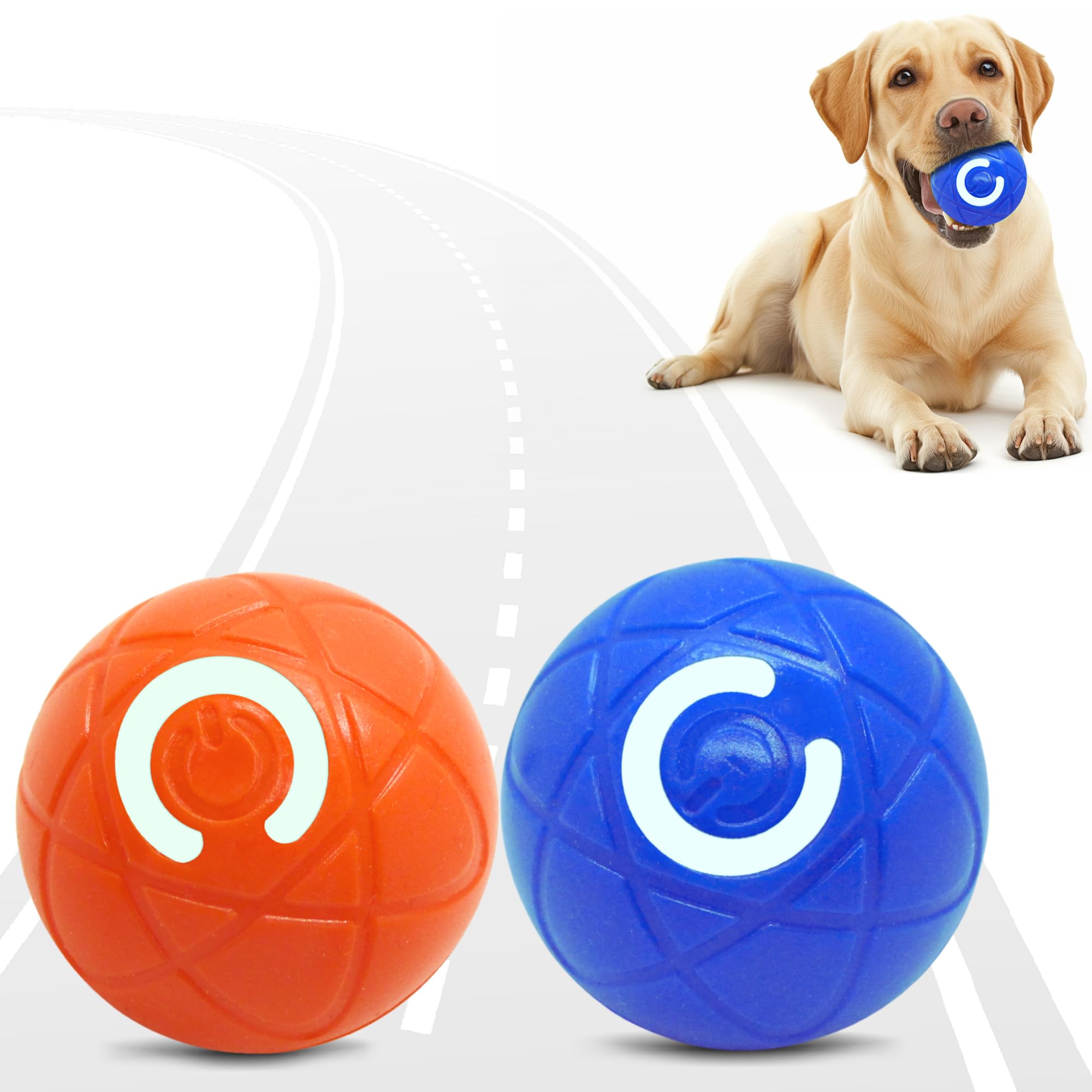 Smart Jumping Ball for Dogs - Interactive Dog Toys with Automatic Rolling and Vibrating Features - USB Rechargeable