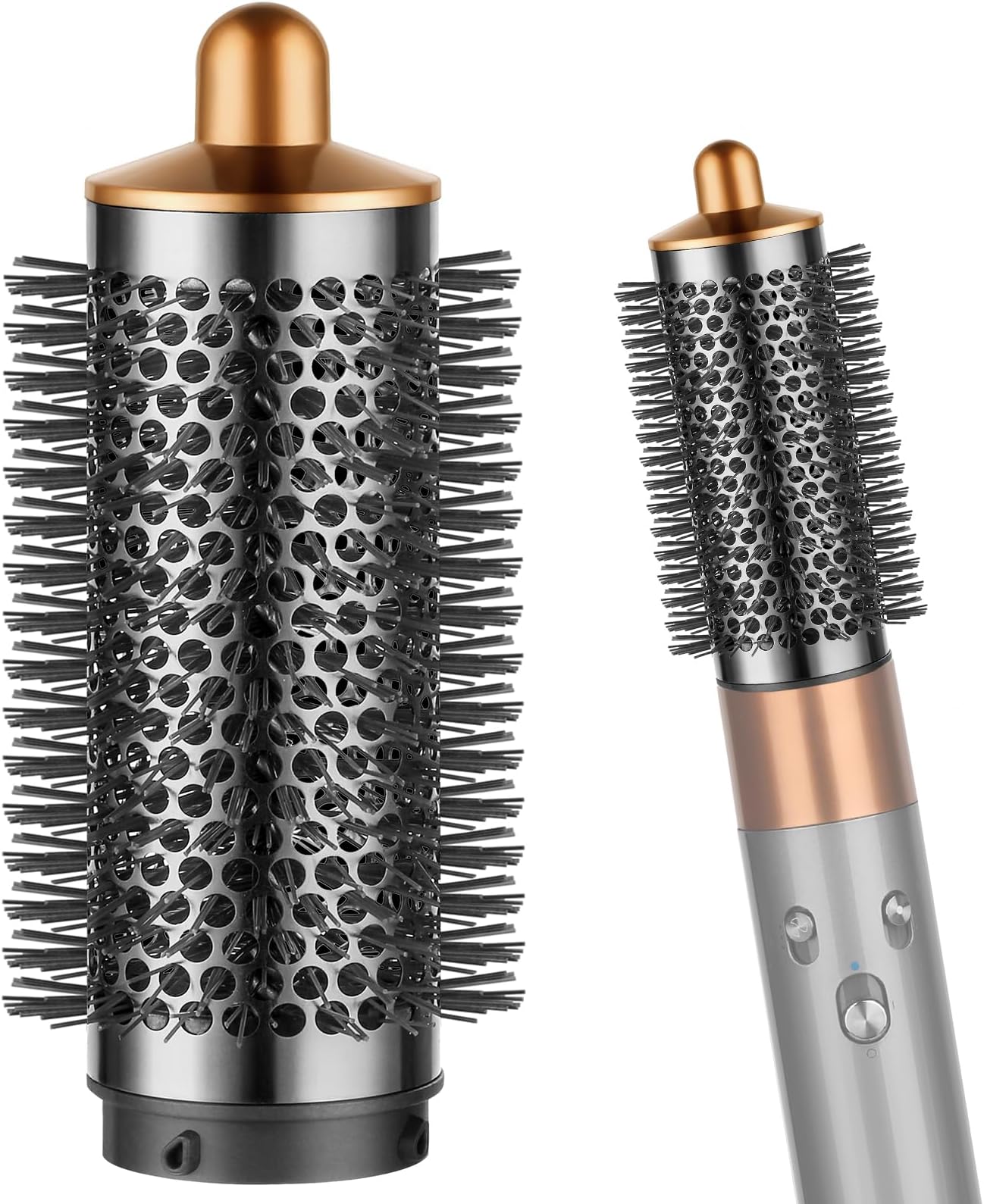 Round Brush Attachment for Dyson Air wrap Oval Round Volumizing Brush for Dyson Airwrap Accessories, Gold