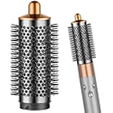 PUREGUST Round Brush Attachment for Dyson Air wrap Oval Round Volumizing Brush for Dyson Airwrap Accessories, Gold