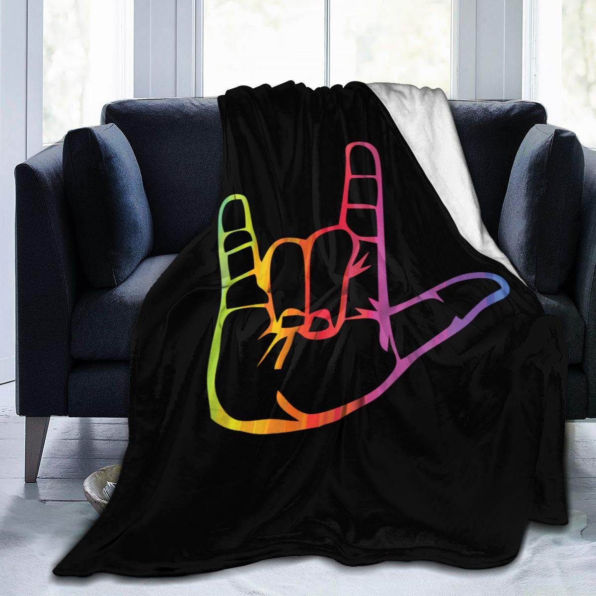Amazon.com: ASL I Love You Sign Language Ultra Soft Flannel Fleece