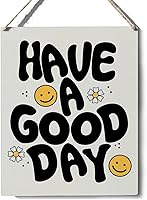 Xiolcxdr 'Have a Good Day' Inspirational Quote Wood Wall Sign - 8x10 Rustic Plaque for Classroom, Home Office Decor