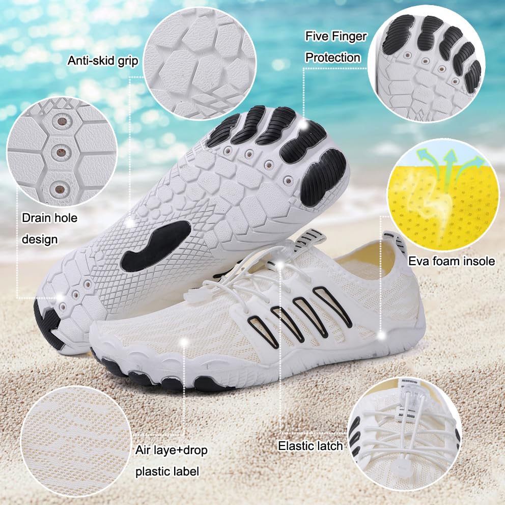 Image of Hike Barefoot Shoes Womens Men,Unisex Barefoot Water Shoes Breathable, Anti-Slip Hiking Footwear for Athletic Wide Toe Shoe Footwear for Hiking, Walking, Running, Yoga, and Water Sports