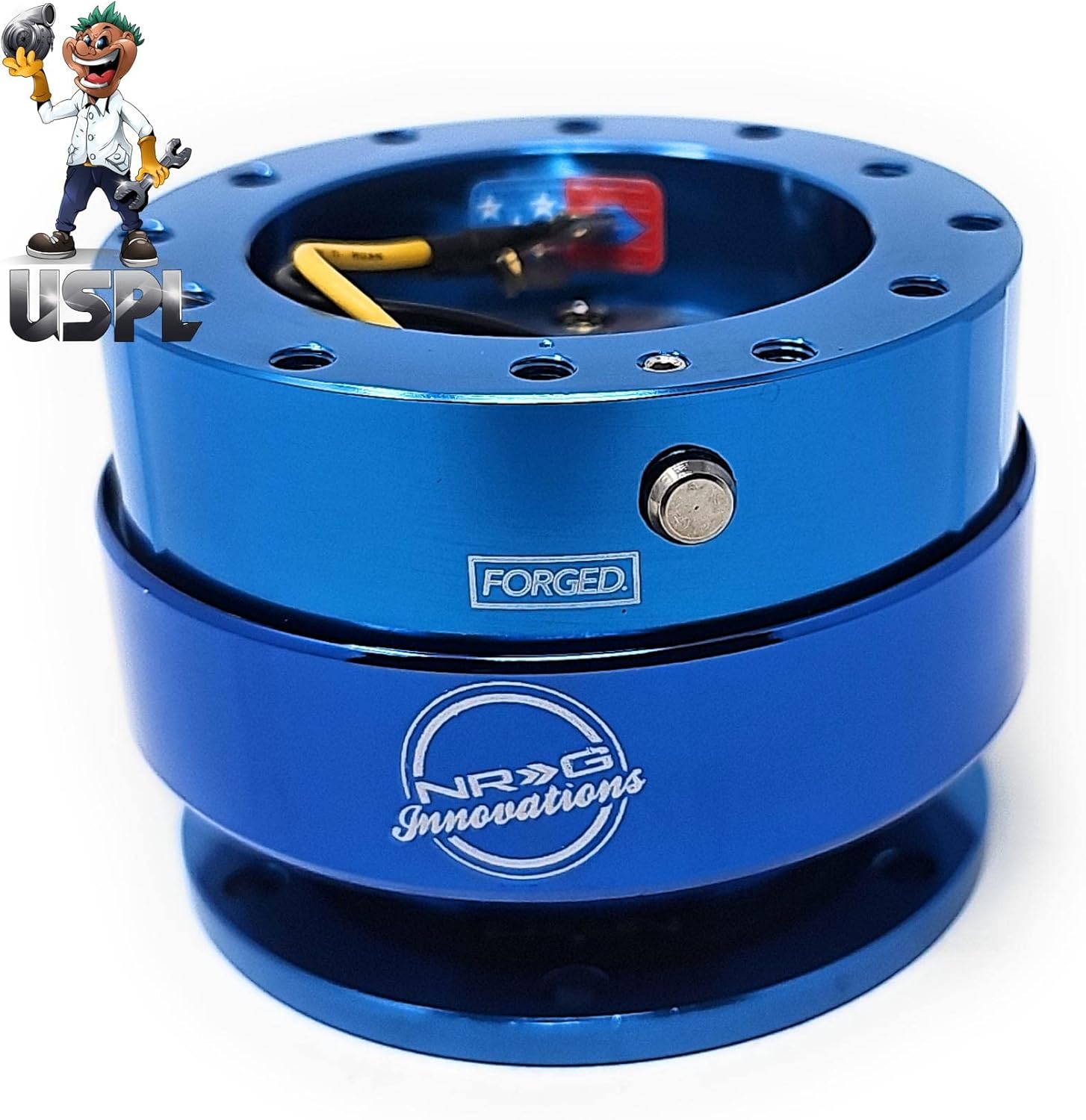 NRG Steering Wheel Quick Release Kit - Generation 2.0 - Blue with Blue Ring SRK-200BL