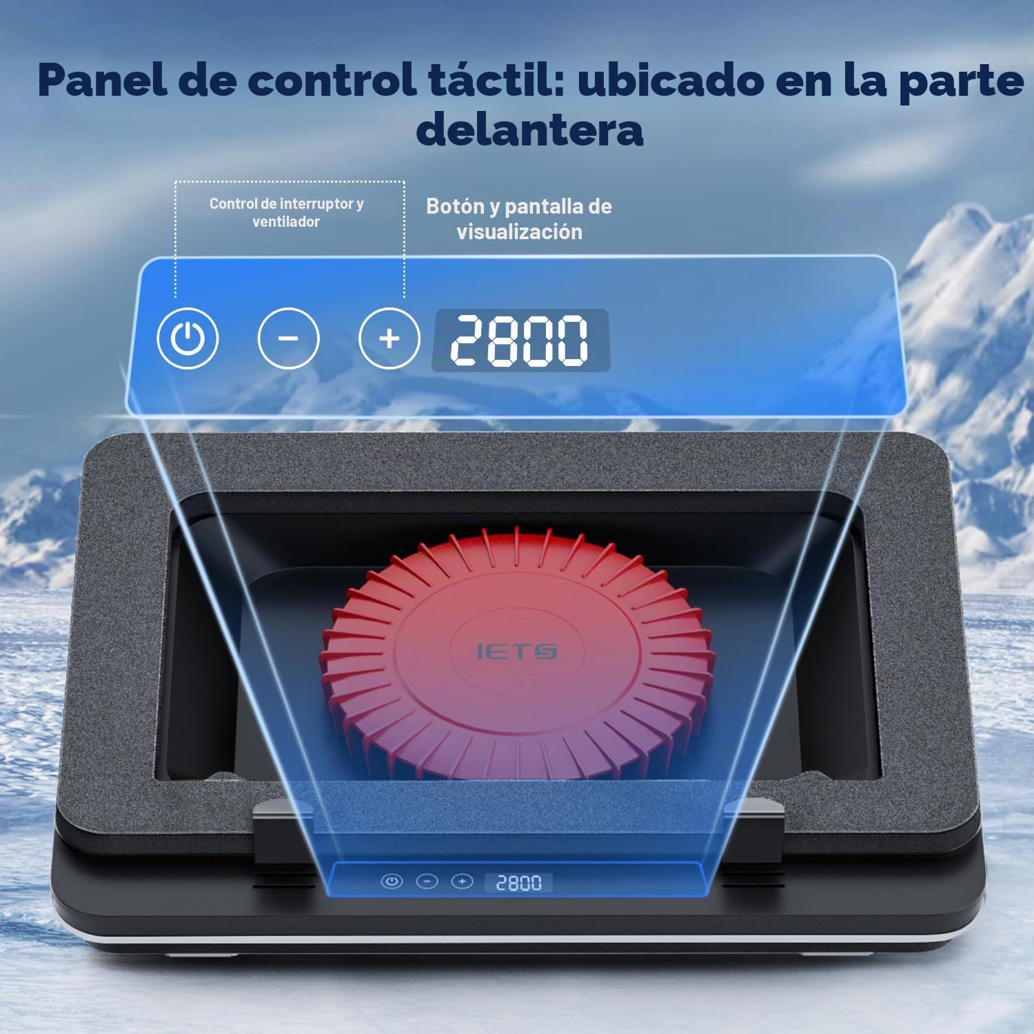 IETS GT600 - Almohadilla de refrigeración para portátil con ventilador turbo de 14 cm, espuma sellada para una refrigeración rápida de portátiles para juegos, enfriador de laptop de 14.1 a 19.3