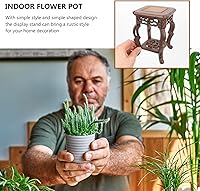 Vista 4 de Soporte de madera para plantas, soporte de exhibición para macetas, base para suculentas, mini taburete para interior y exterior, patio, balcón