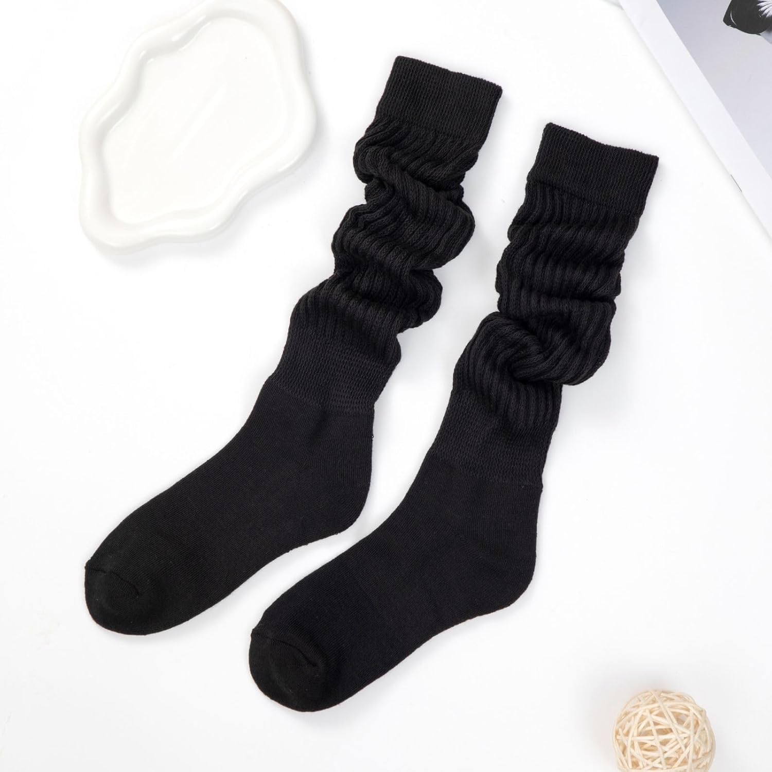 Slouch Scrunch Socks for Women, Long High Tube Socks Women - Image 5