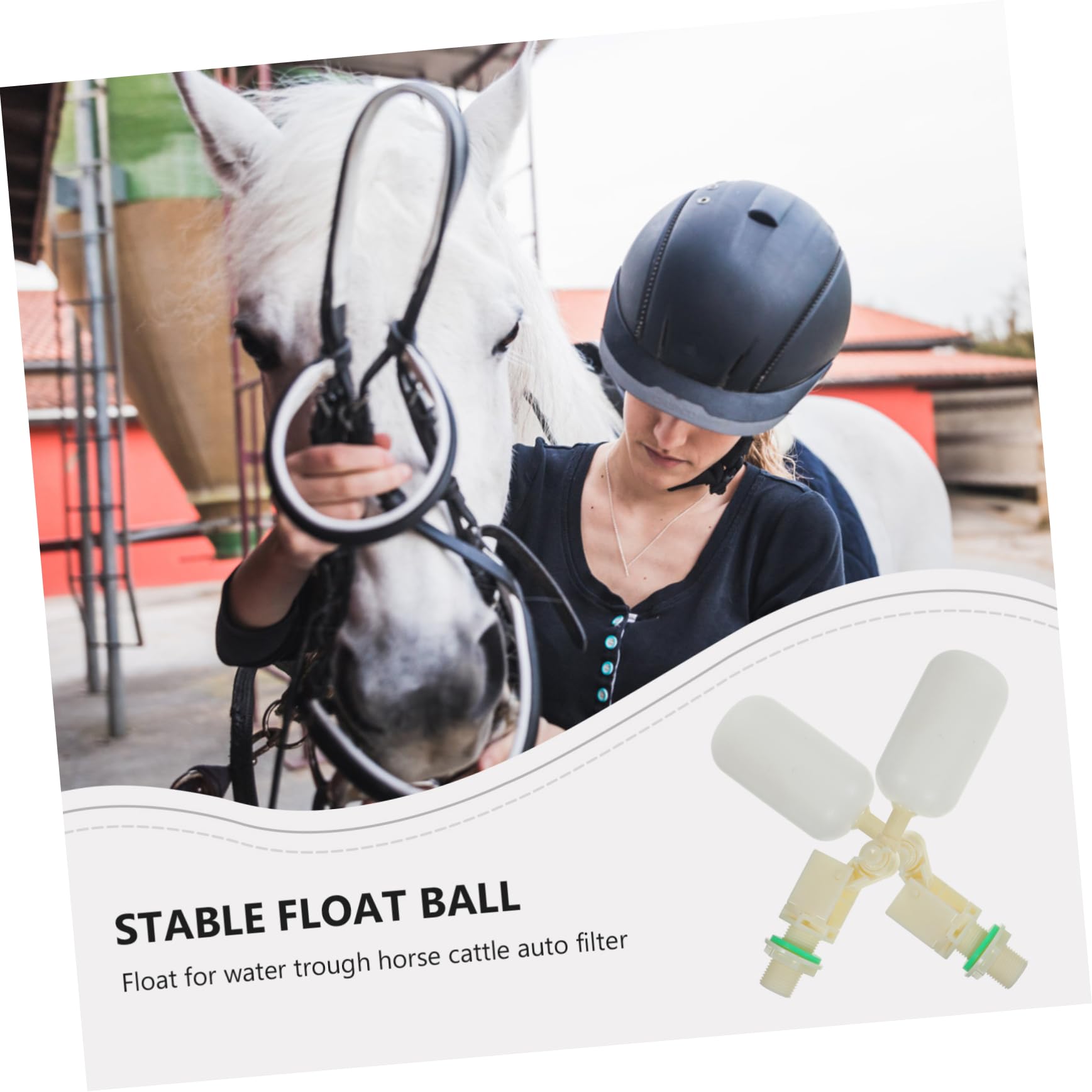 YARNOW Flotador Cisterna de Plástico 2piezas, Válvula de Flotador para Bebederos Automáticos de Oveja y Cabra, Agua Limpia y Sanitaria en Granja Color Aleatorio