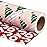 WRAPAHOLIC Reversible Christmas Wrapping Paper - Mini Roll - 17 Inch x 33 Feet - Christmas Tree Wrapping Paper with Joy Lettering Perfect for Holiday, Party, Celebration