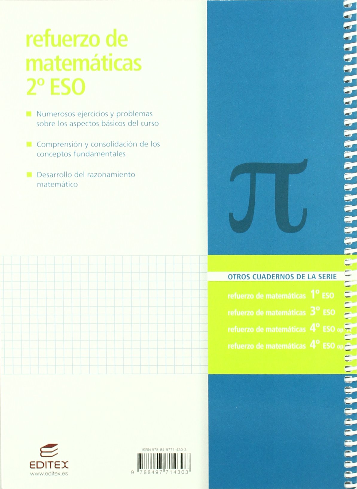 Refuerzo Matemáticas 2º ESO (Cuadernos de Refuerzo) - 9788497714303