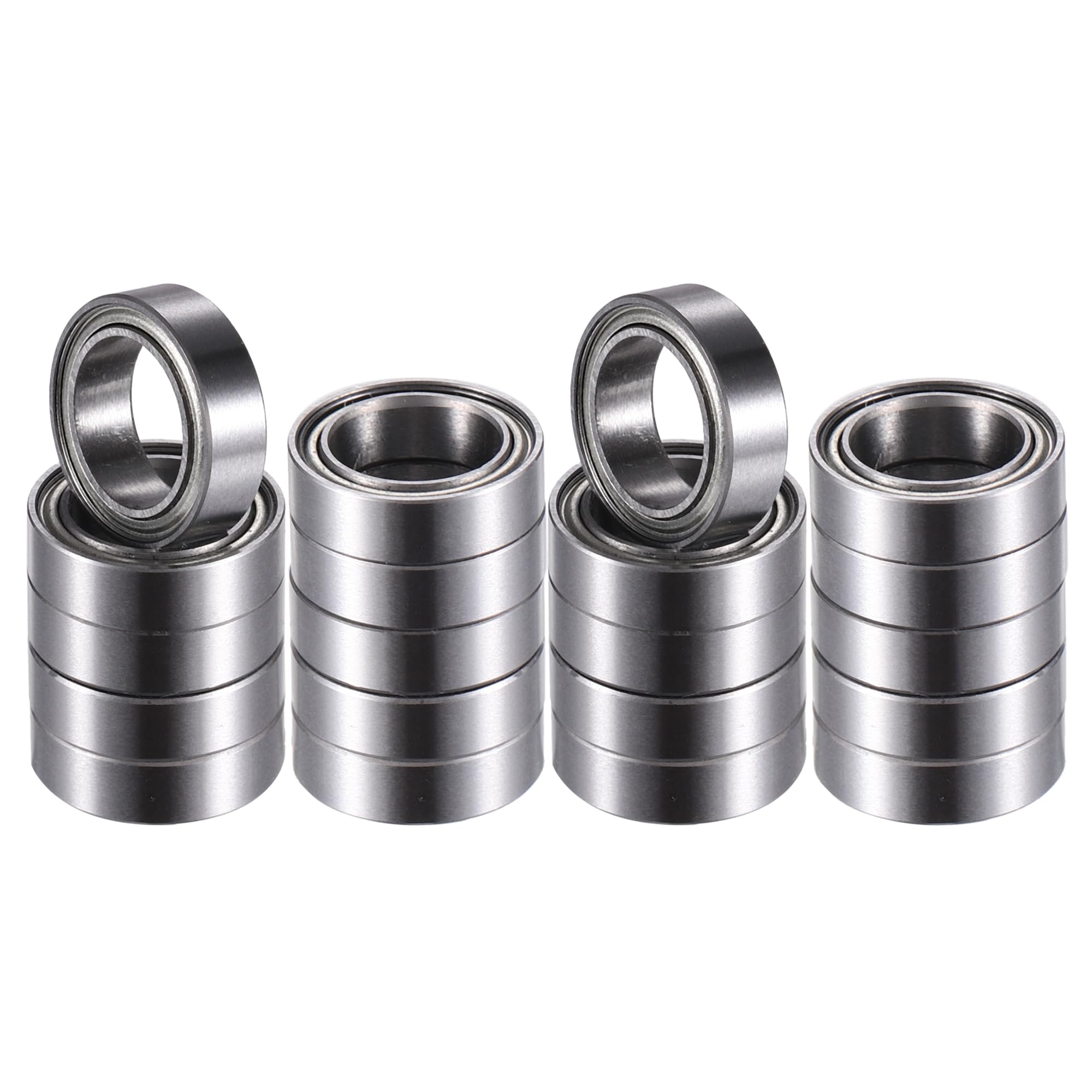 ACROPIX MR128ZZ 8x12x3.5mm Double Metal Shield Single Row Deep Groove Ball Bearings Silver Tone - Pack of 20