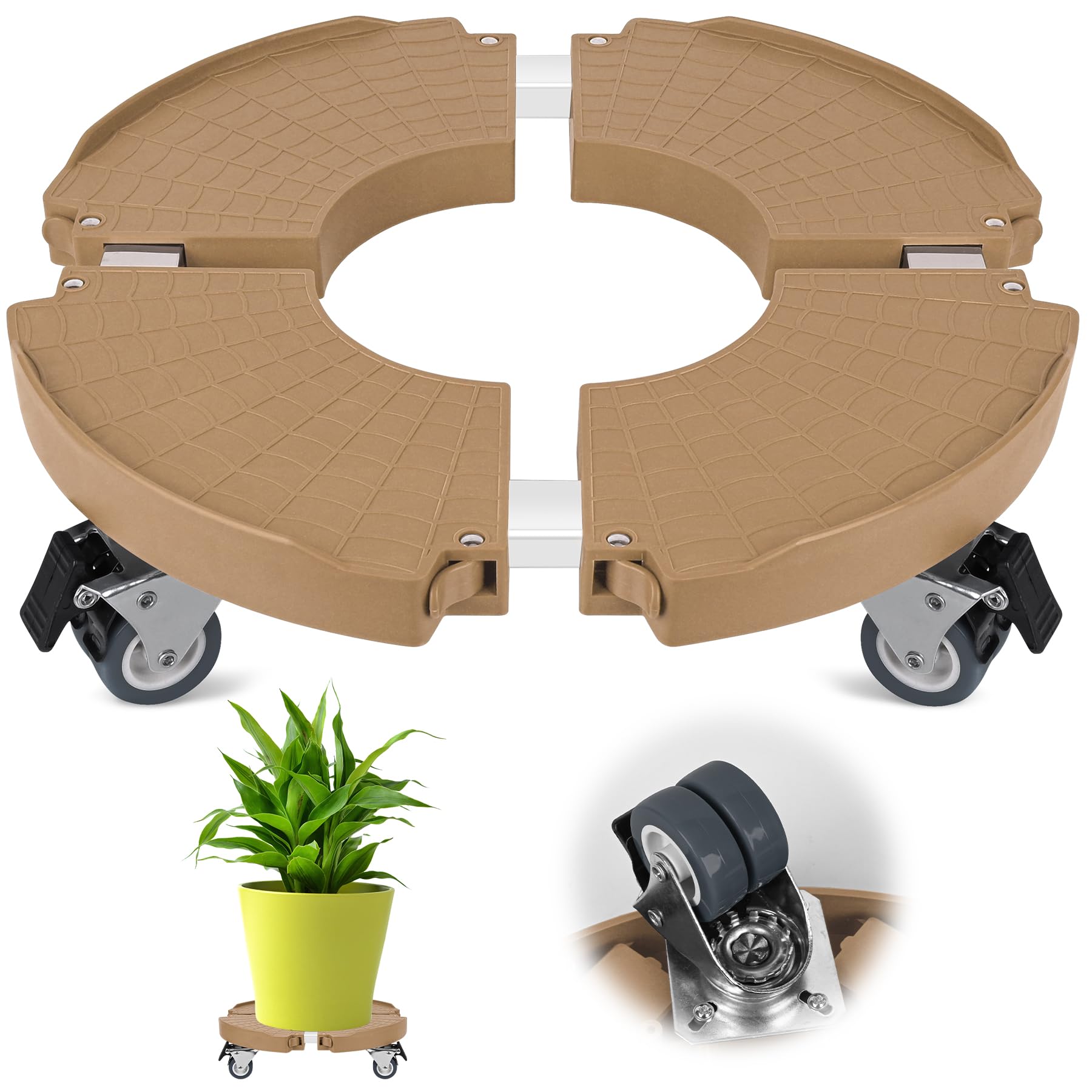 Rolling Plant Caddy Stands - 2 Pack, Heavy Duty -13