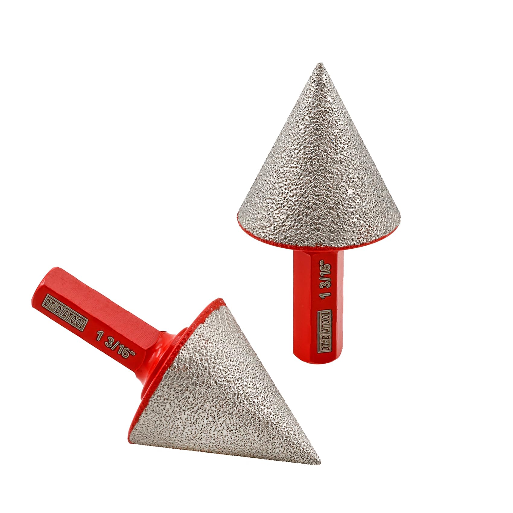DT-DIATOOL Diamond Beveling Chamfer Bit 2PCS 30mm with Hex Shank for Tile Porcelain Ceramic Granite Marble Existing Holes Enlarging Polishing Shaping Trimming Repairing โ image 1