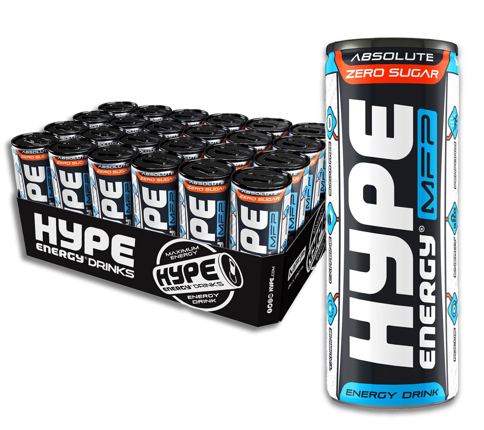 Buy Hype Energy MFP Classic Absolute Zero Sugar Energy Drink 24x250ml