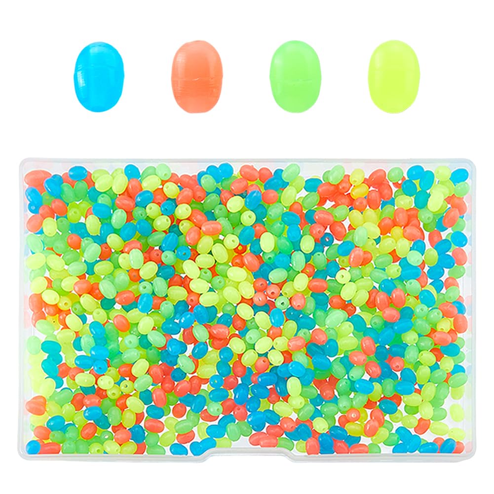 SUPERFINDINGS 1000Pcs Silicone Baits Stopper Beads Fishing Bait Keeper Retainer Beads Pegging Soft Plastic Fishing Lure Baits Keeper Retainer for Securing Lure onto Hook Shank,5x3mm